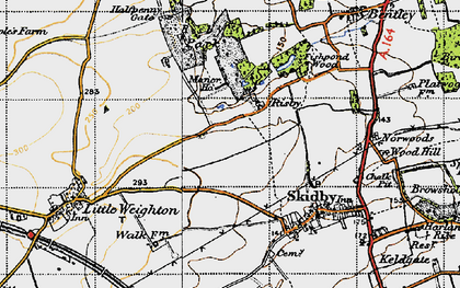 Old map of Risby in 1947