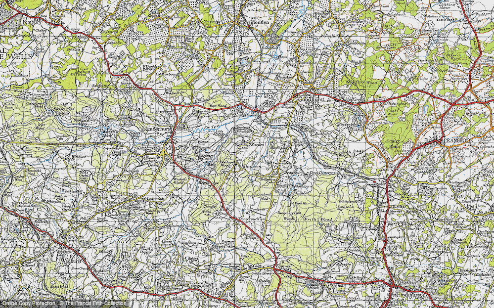 Old Map of Riseden, 1940 in 1940