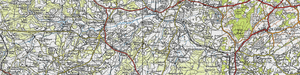 Old map of Riseden in 1940
