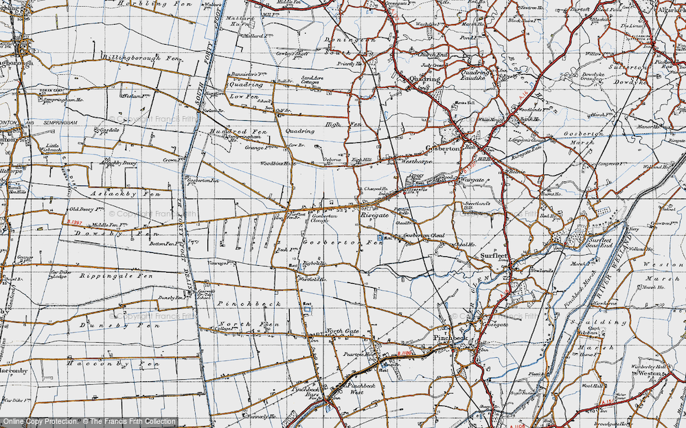 Old Map of Risegate, 1946 in 1946