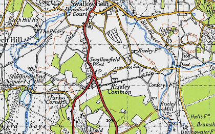 Old map of Riseley in 1940