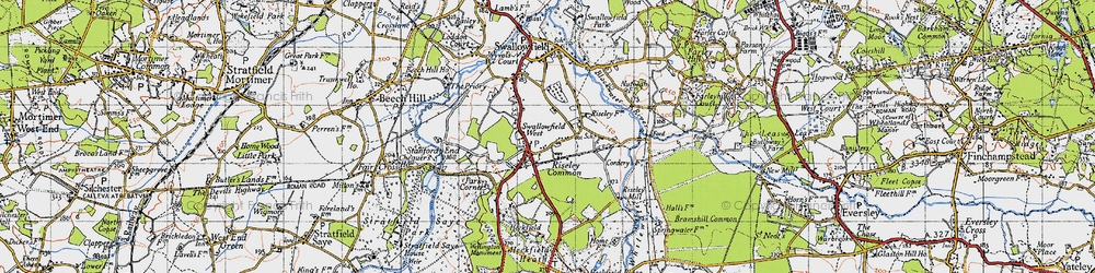 Old map of Riseley in 1940