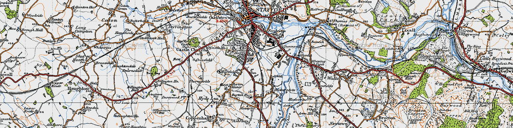Old map of Risingbrook in 1946