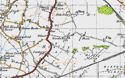 Old map of Risley in 1947