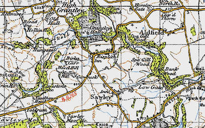 Old map of Risplith in 1947