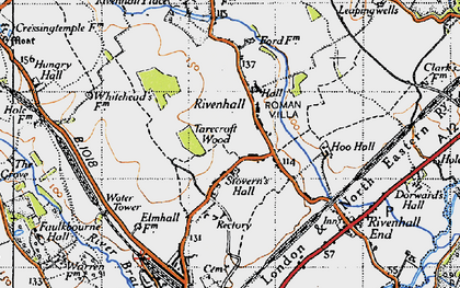 Old map of Rivenhall in 1945