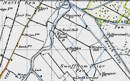 Old map of River Bank in 1946