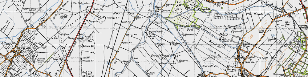 Old map of River Bank in 1946