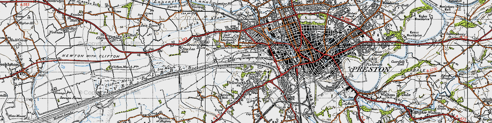 Old map of Riverside Docklands in 1947