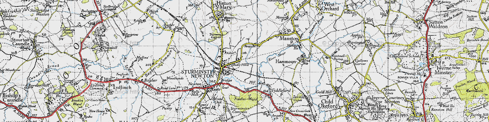Old map of Rixon in 1945
