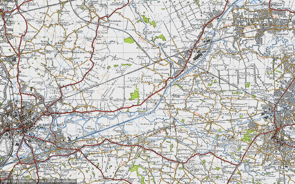Old Map of Rixton, 1947 in 1947