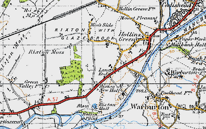 Old map of Rixton in 1947