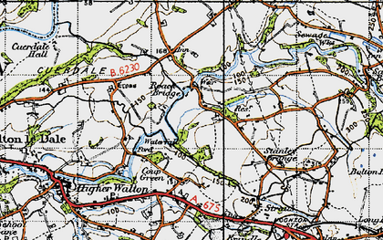 Old map of Roach Bridge in 1947