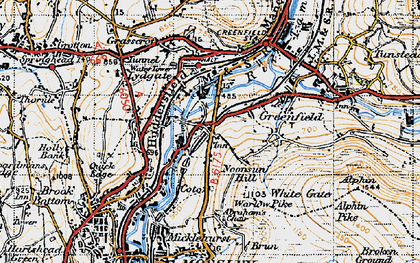 Old map of Roaches in 1947
