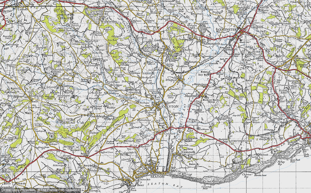 Old Map of Historic Map covering Willhayne in 1946