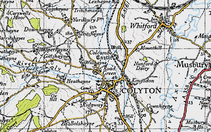 Old map of Road Green in 1946