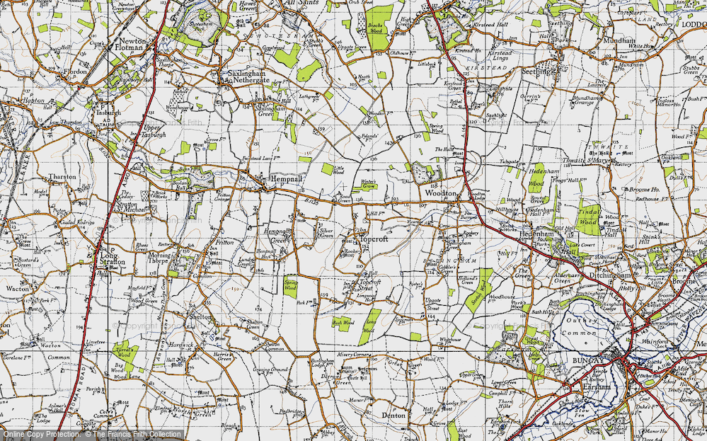 Old Map of Road Green, 1946 in 1946
