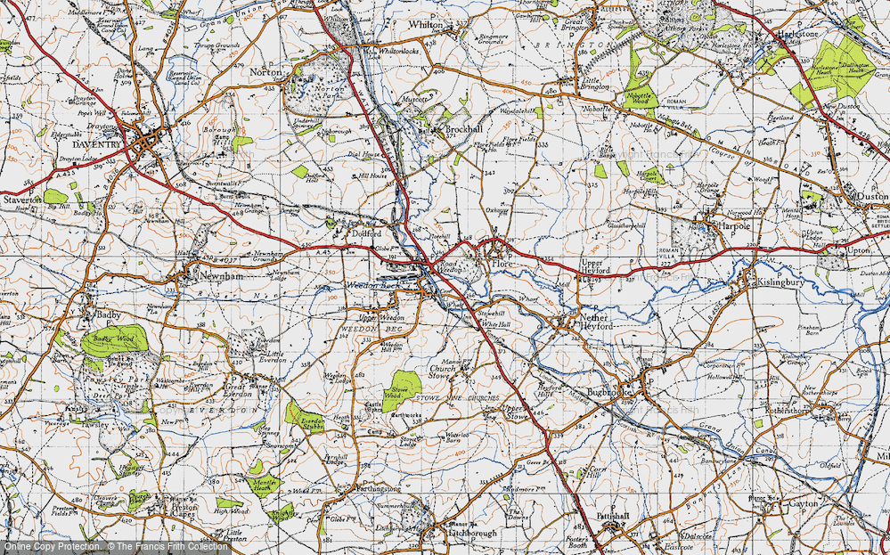 Old Map of Road Weedon, 1946 in 1946