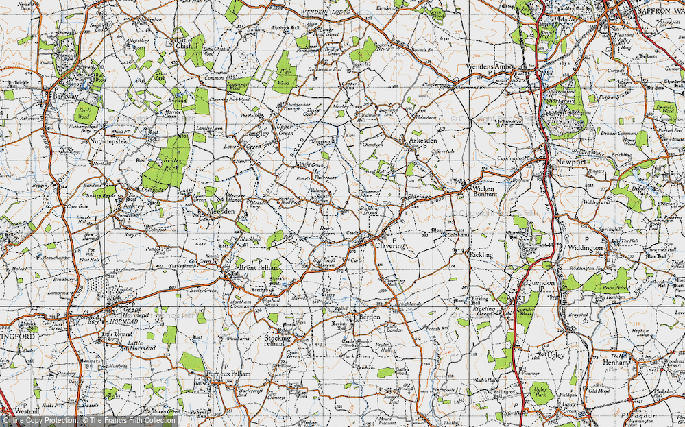 Old Map of Roast Green, 1946 in 1946