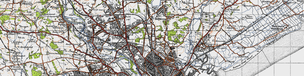 Old map of Roath Park in 1947