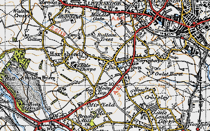 Old map of Roberttown in 1947