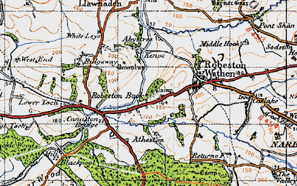 Old map of Abystree in 1946