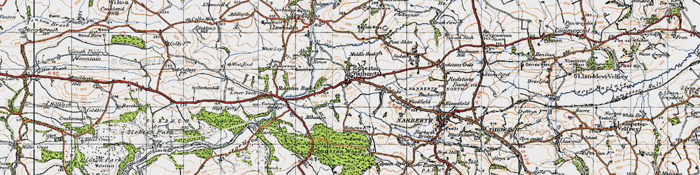 Old map of Robeston Wathen in 1946