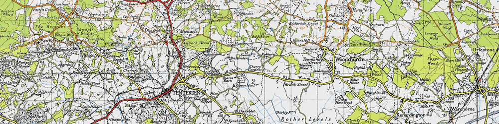 Old map of Boldshaves in 1940