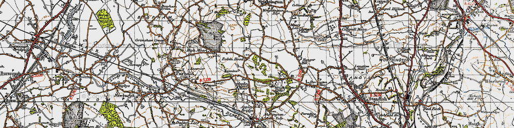 Old map of Boar's Den in 1947