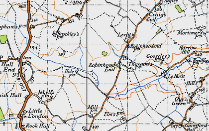 Old map of Robinhood End in 1946
