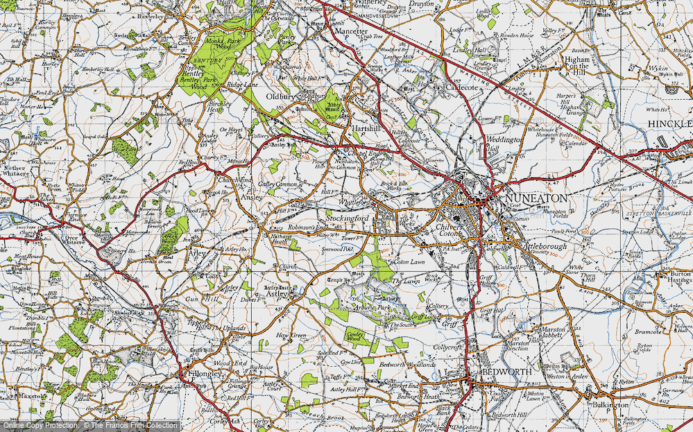 Old Map of Robinson's End, 1946 in 1946