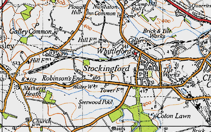 Old map of Robinson's End in 1946