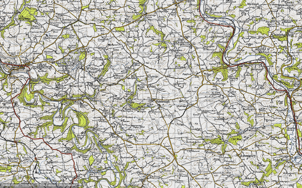 Old Map of Roborough, 1946 in 1946