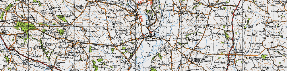 Old map of Rocester in 1946
