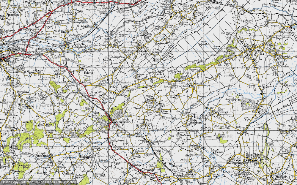 Old Map of Rock, 1945 in 1945
