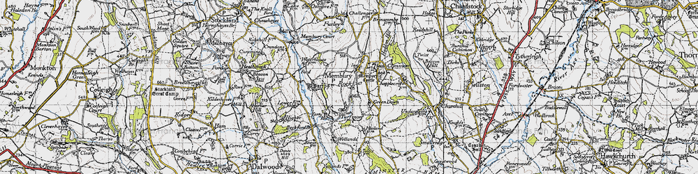 Old map of Rock in 1946