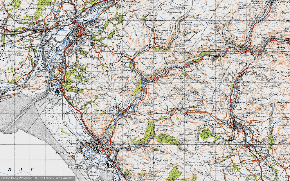 Old Map of Rock, 1947 in 1947