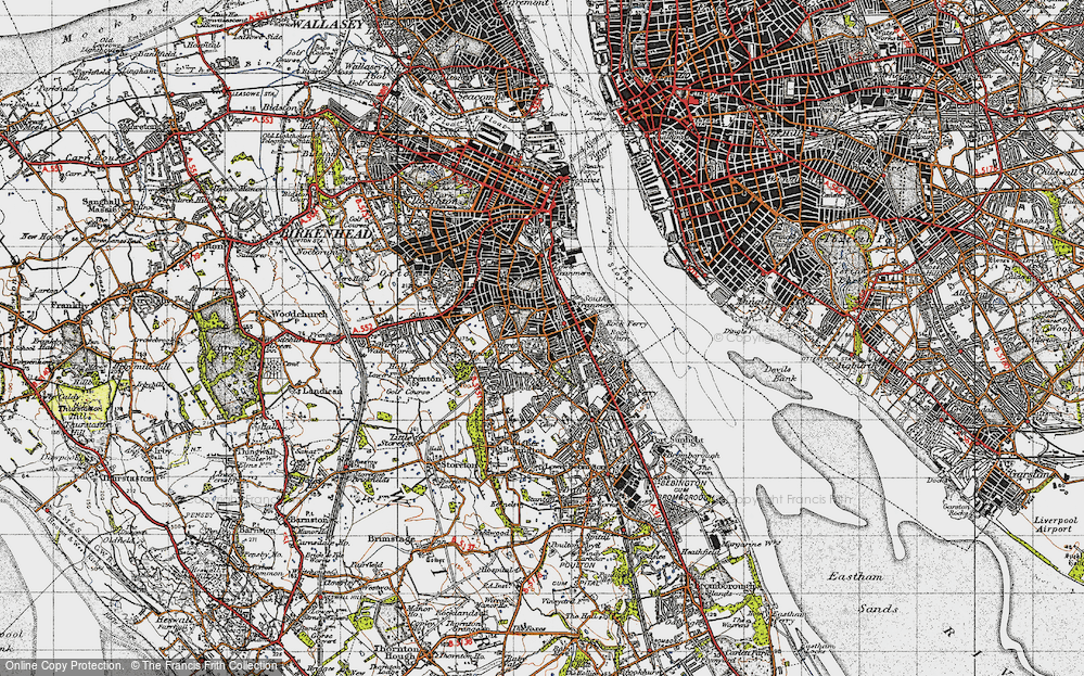 Old Map of Rock Ferry, 1947 in 1947