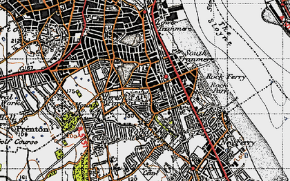 Old map of Rock Ferry in 1947