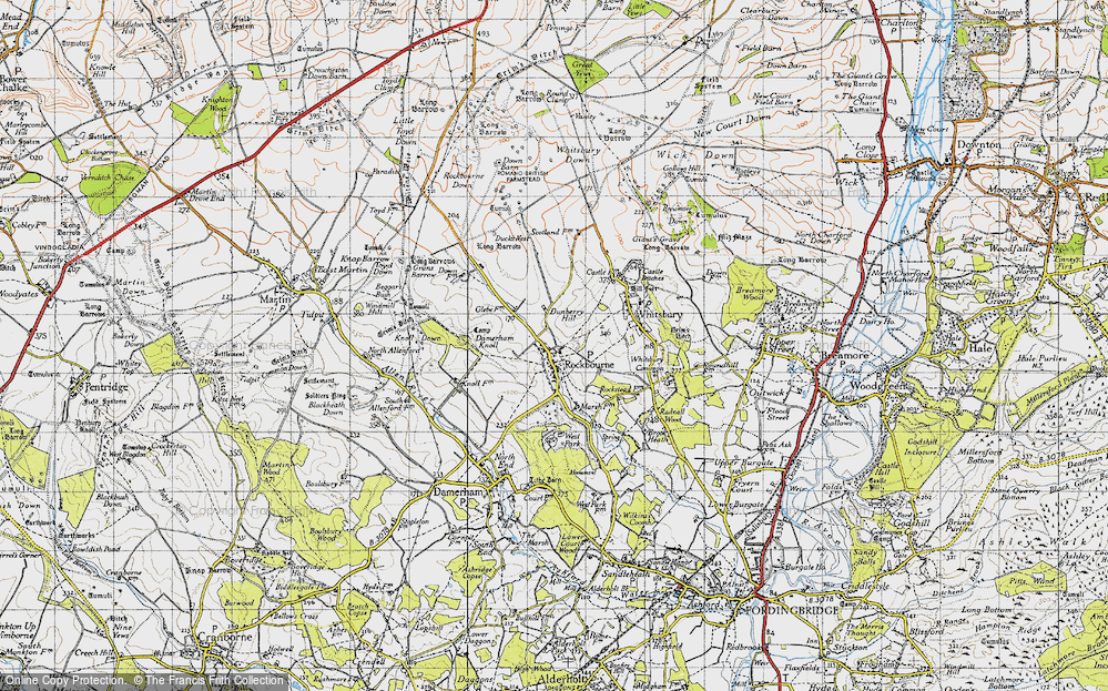 Old Map of Rockbourne, 1940 in 1940