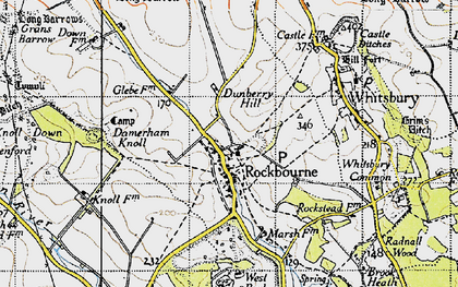 Old map of Rockbourne in 1940