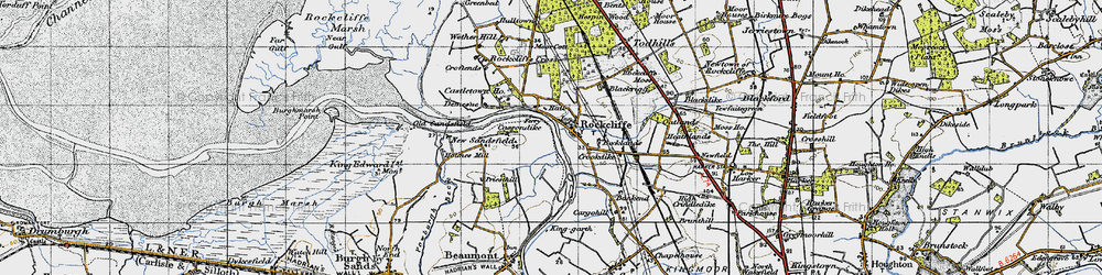 Old map of Heathlands in 1947