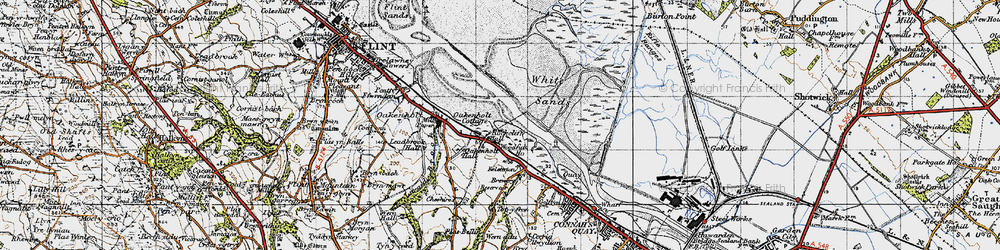 Old map of Rockcliffe in 1947