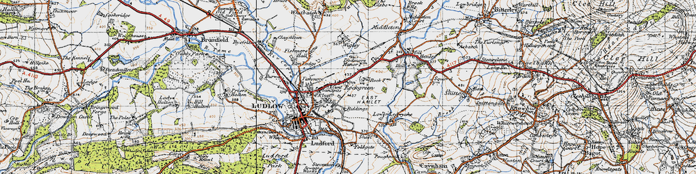 Old map of Rockgreen in 1947