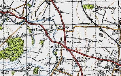 Old map of Rockley in 1947