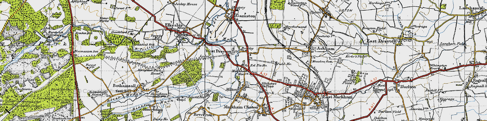 Old map of Rockley in 1947