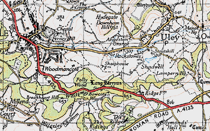 Old map of Rockstowes in 1946