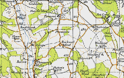 Old map of Rockwell End in 1947