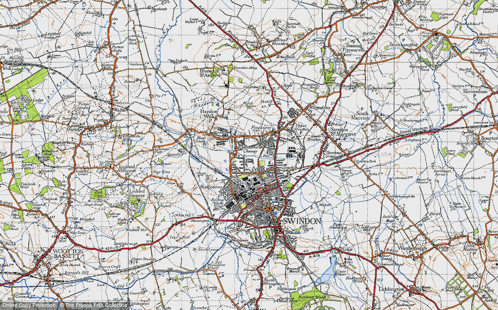 Old Map of Rodbourne, 1947 in 1947