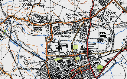 Old map of Rodbourne in 1947